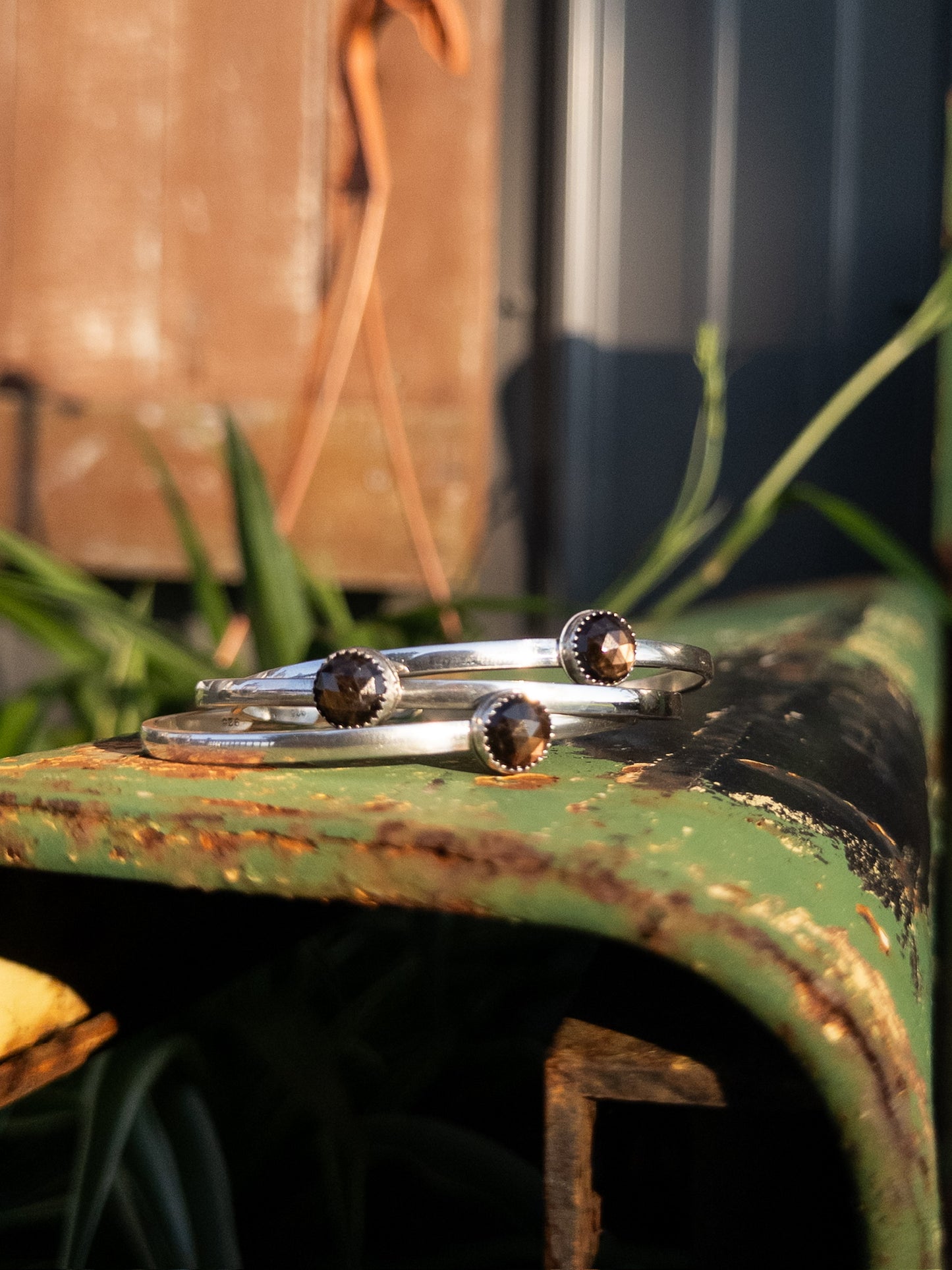Chocolate sapphire cuff