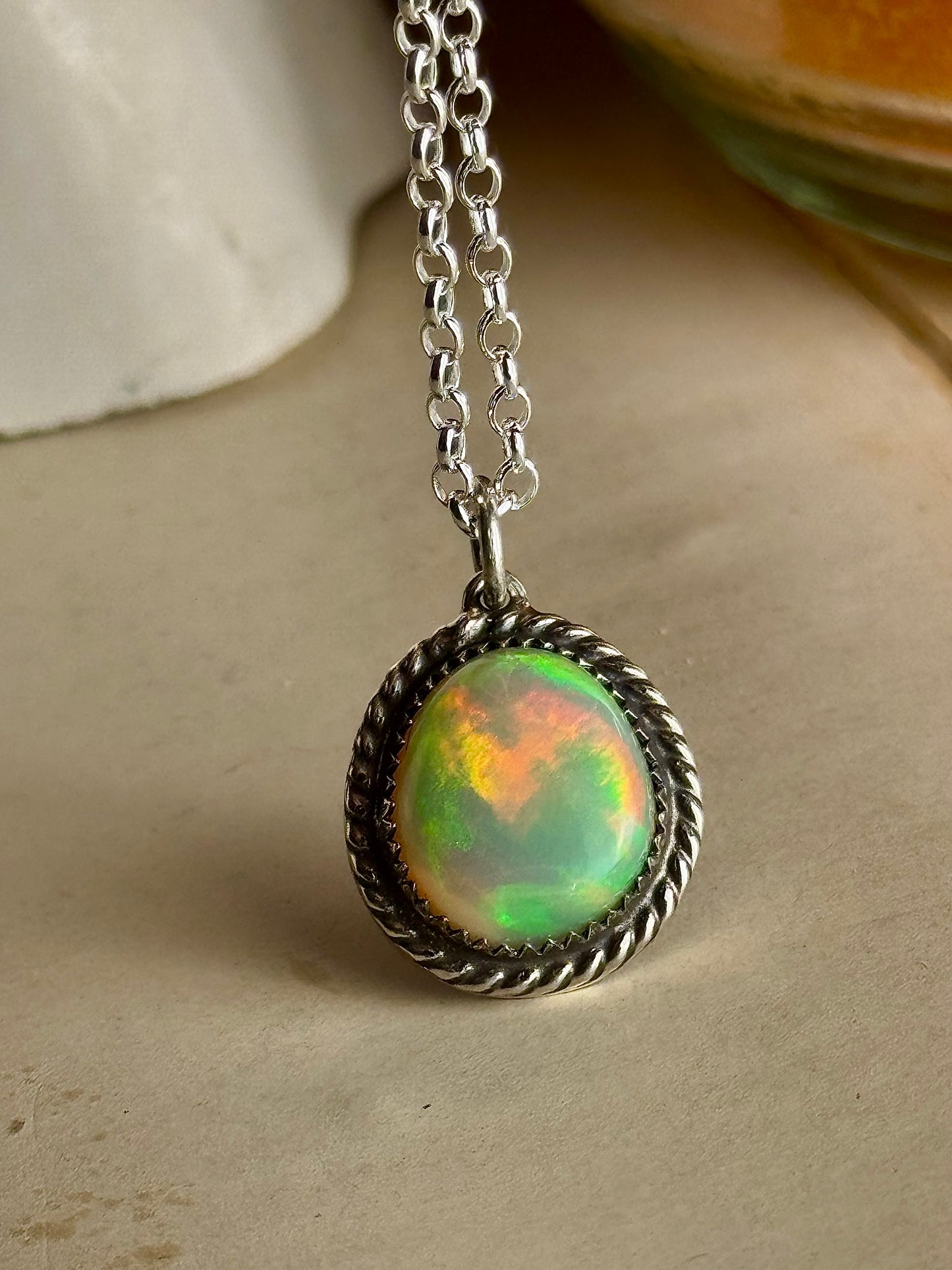 Large Opal Necklace