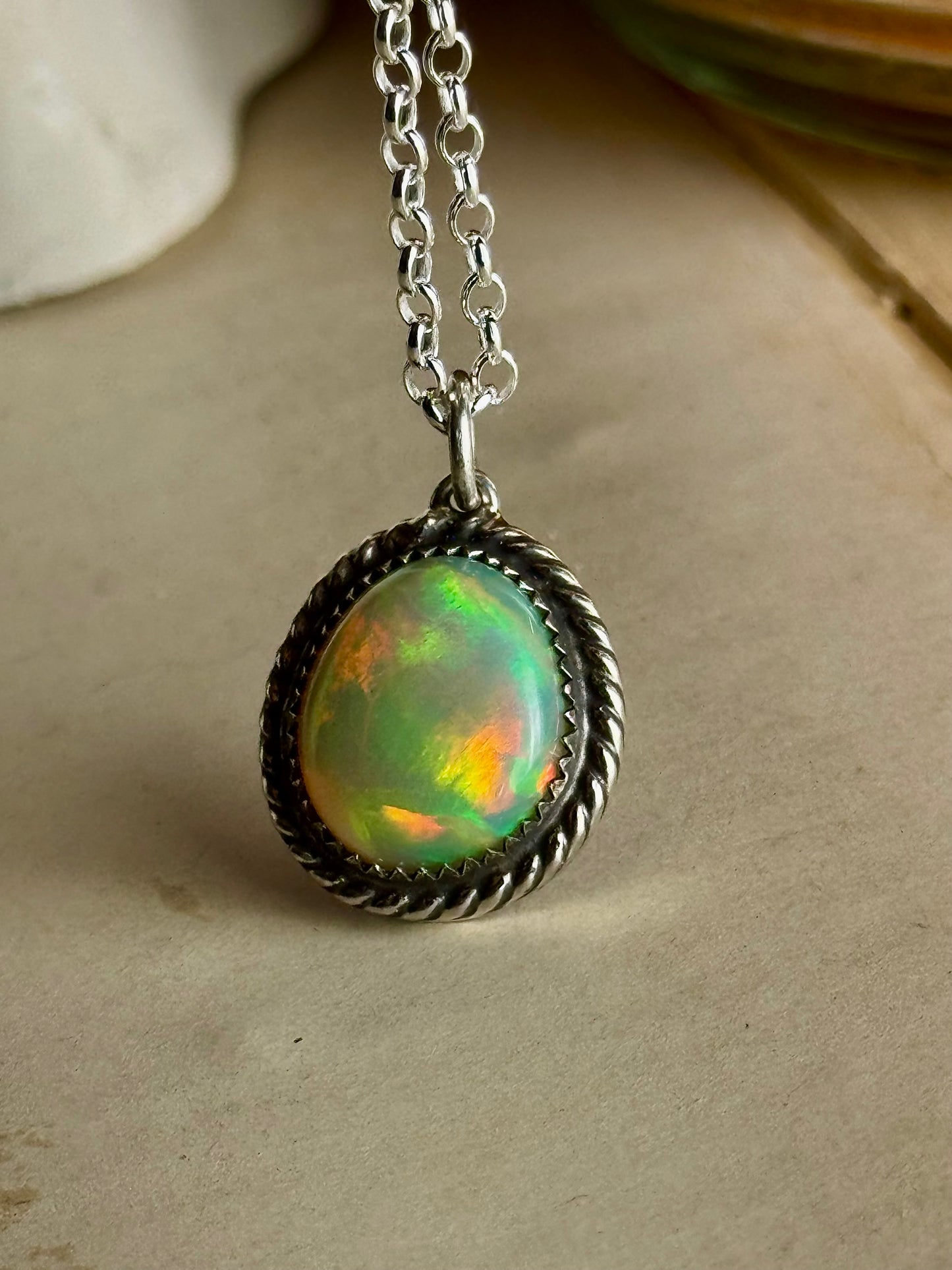 Large Opal Necklace