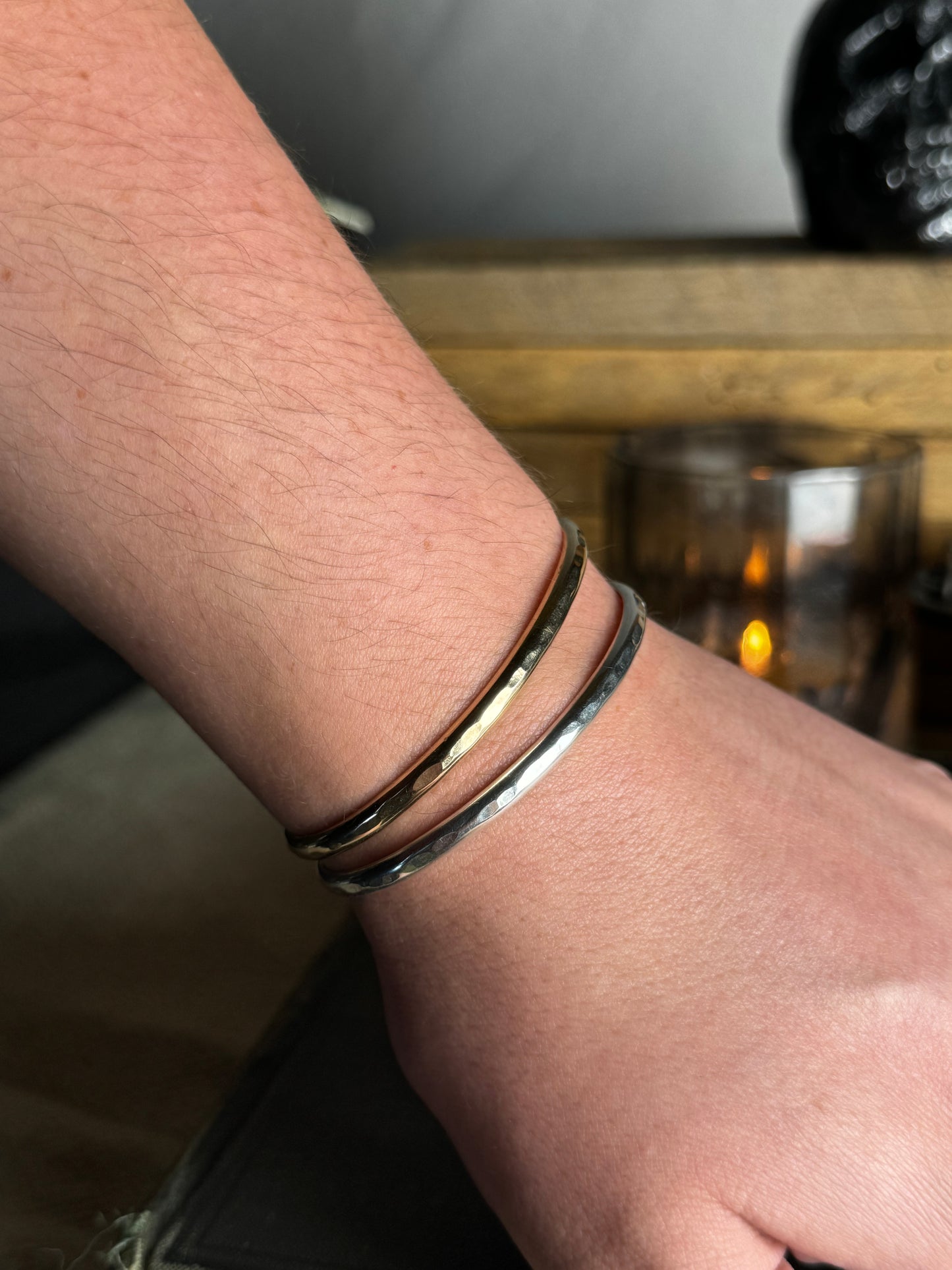 Hammered Gold or Silver Cuff, Hammered Bracelet, Silver Hammered Cuff, Sterling Cuff, Hammered Jewelry, Sterling Silver Cuff, Handmade