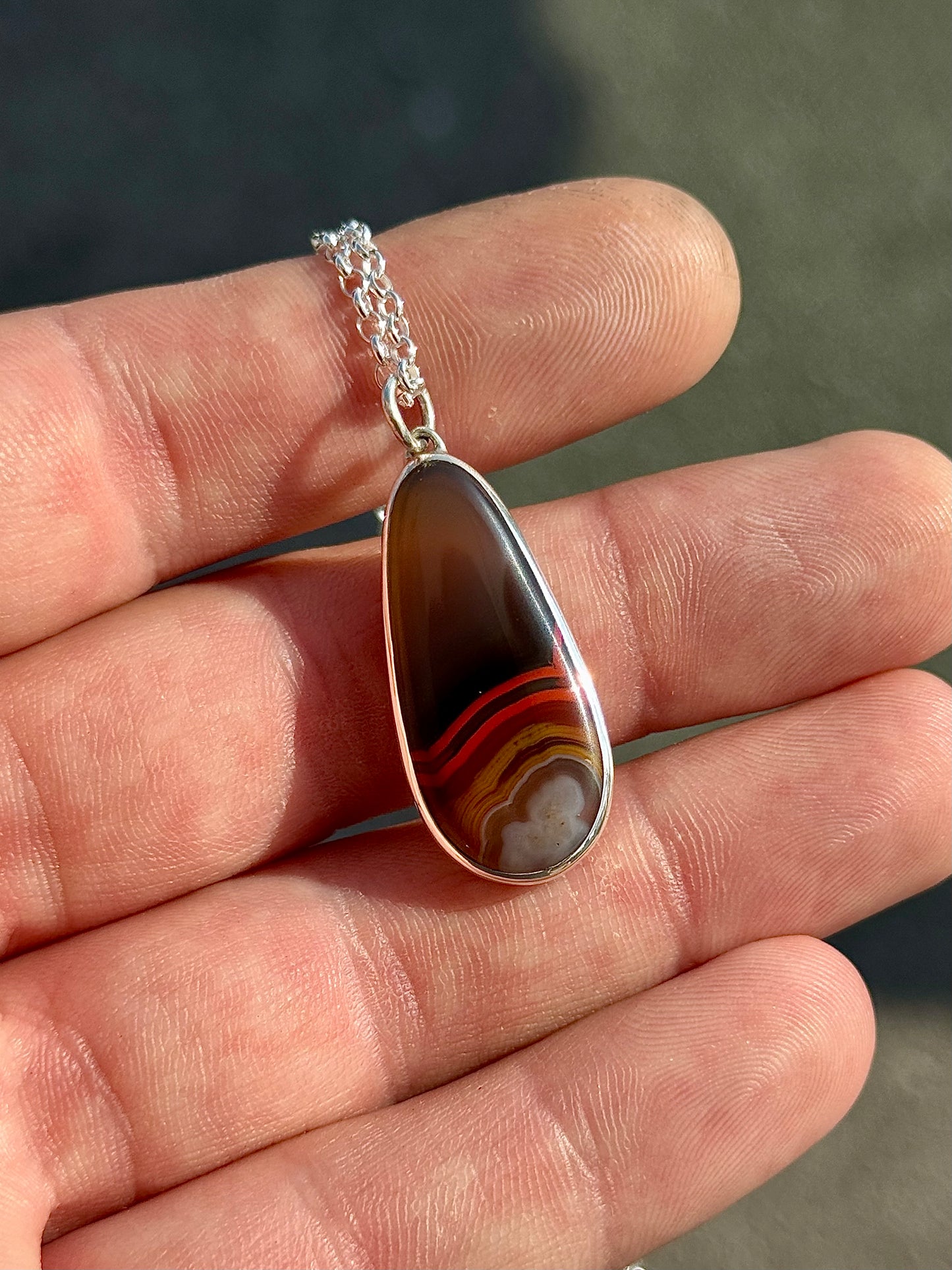 Flawless Red and Black KY Agate