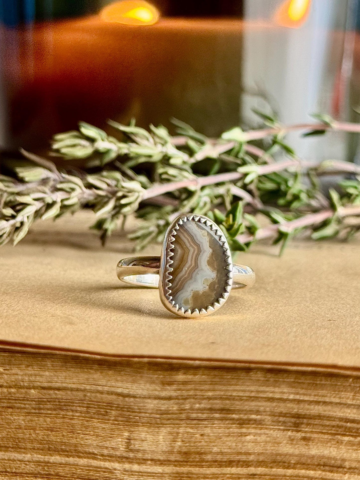 Kentucky Agate, Size 7 Ring, Kentucky Agate Ring, Sterling Silver Ring, Agate Ring, Kentucky Artist, Handmade Ring, Kentucky Agate Jewelry
