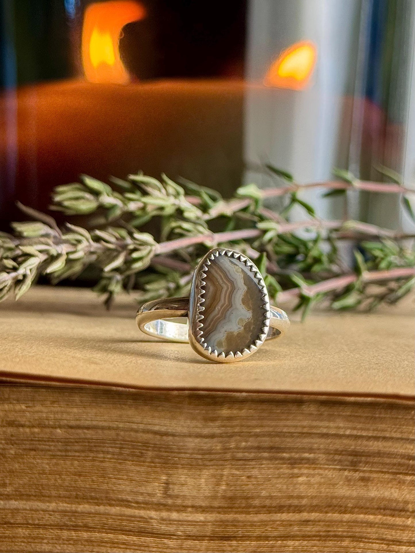 Kentucky Agate, Size 7 Ring, Kentucky Agate Ring, Sterling Silver Ring, Agate Ring, Kentucky Artist, Handmade Ring, Kentucky Agate Jewelry