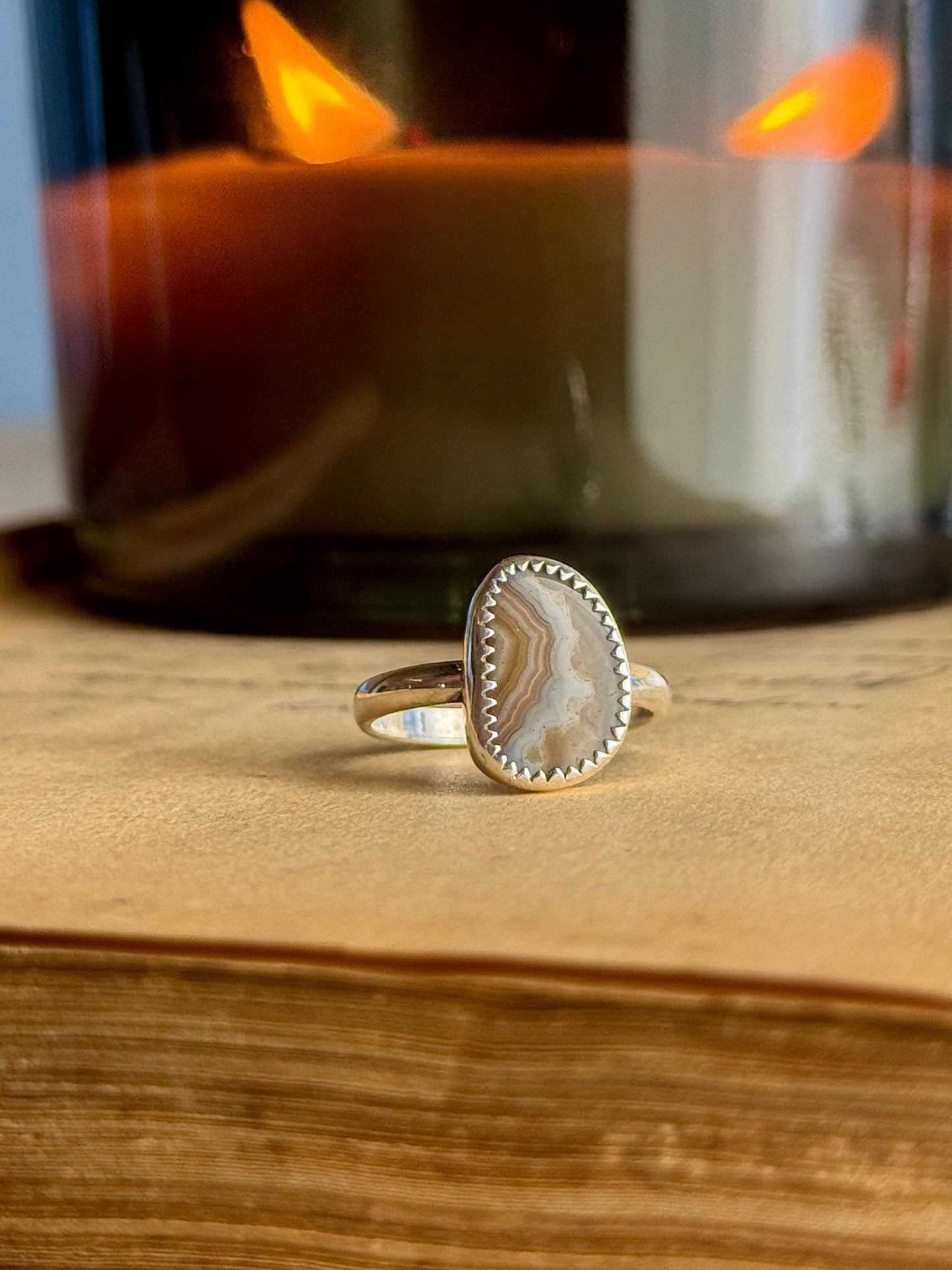 Kentucky Agate, Size 7 Ring, Kentucky Agate Ring, Sterling Silver Ring, Agate Ring, Kentucky Artist, Handmade Ring, Kentucky Agate Jewelry