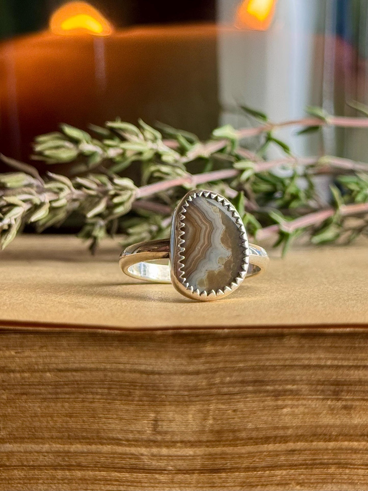 Kentucky Agate, Size 7 Ring, Kentucky Agate Ring, Sterling Silver Ring, Agate Ring, Kentucky Artist, Handmade Ring, Kentucky Agate Jewelry