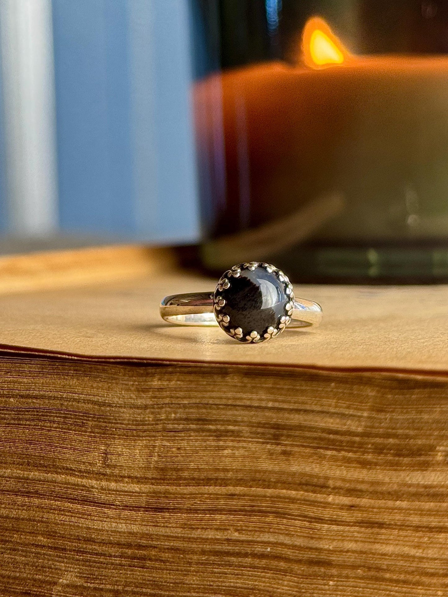 Montana Agate, Size 7 Ring, Montana Agate Ring, Sterling Silver Ring, Agate Ring, Kentucky Artist, Handmade Ring, Montana Agate Jewelry
