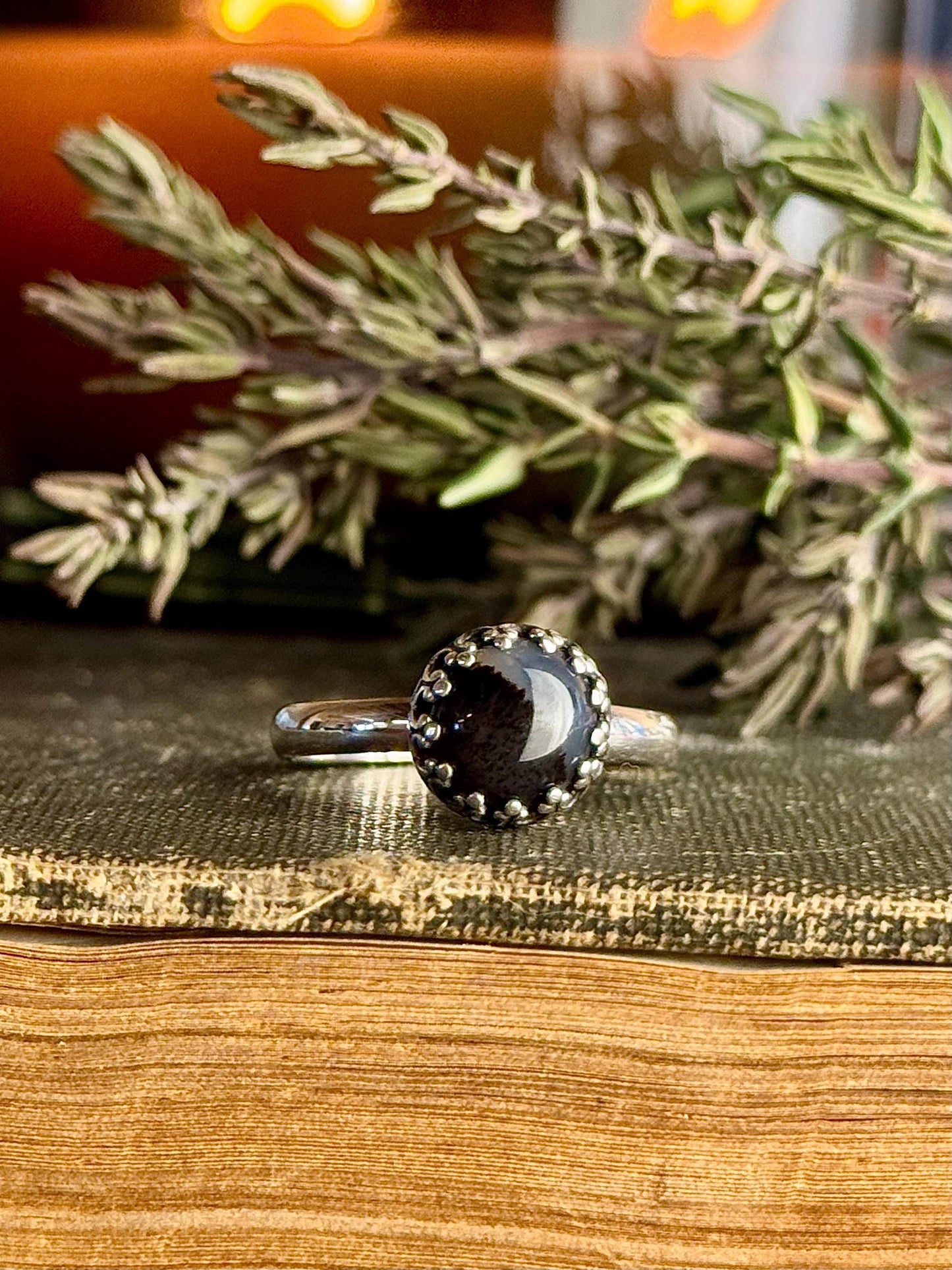 Montana Agate, Size 7 Ring, Montana Agate Ring, Sterling Silver Ring, Agate Ring, Kentucky Artist, Handmade Ring, Montana Agate Jewelry