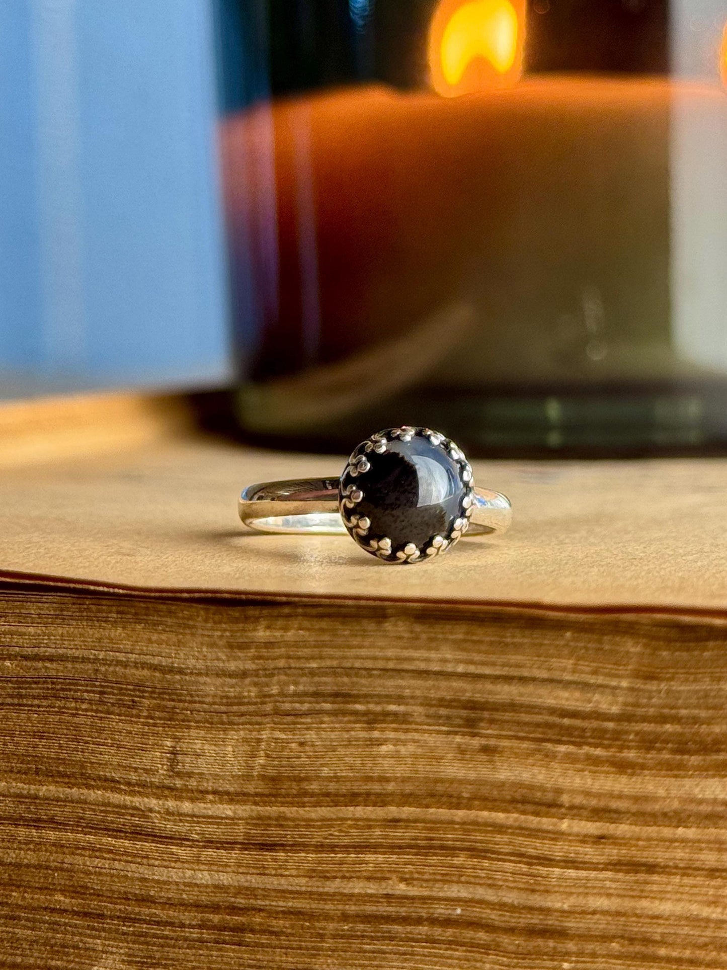 Montana Agate, Size 7 Ring, Montana Agate Ring, Sterling Silver Ring, Agate Ring, Kentucky Artist, Handmade Ring, Montana Agate Jewelry
