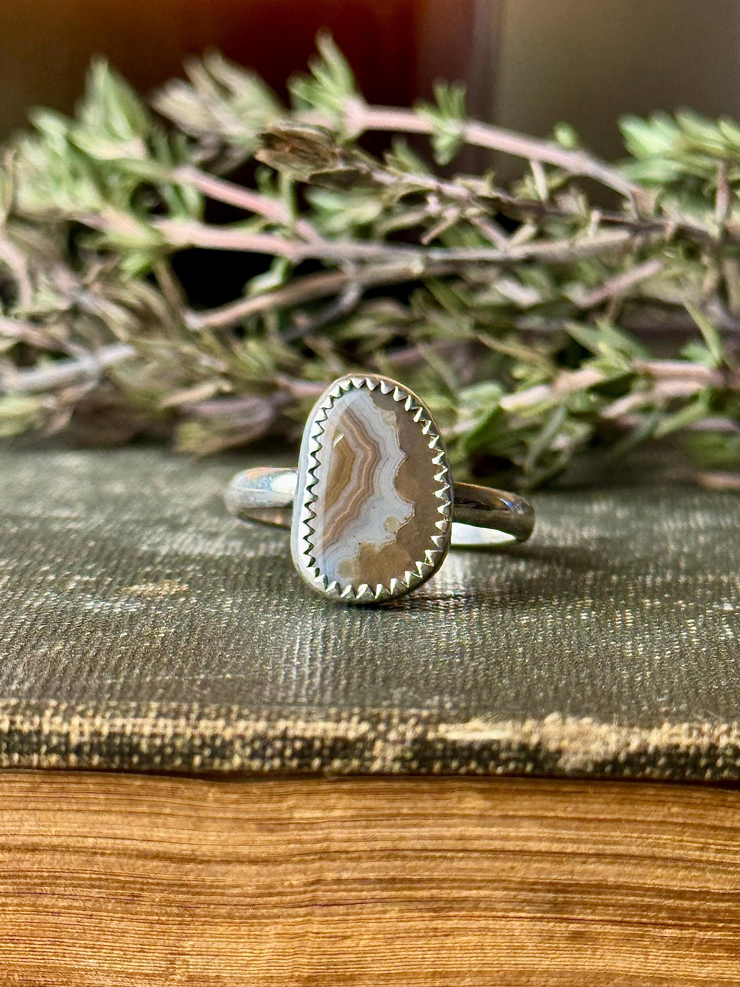 Kentucky Agate, Size 7 Ring, Kentucky Agate Ring, Sterling Silver Ring, Agate Ring, Kentucky Artist, Handmade Ring, Kentucky Agate Jewelry