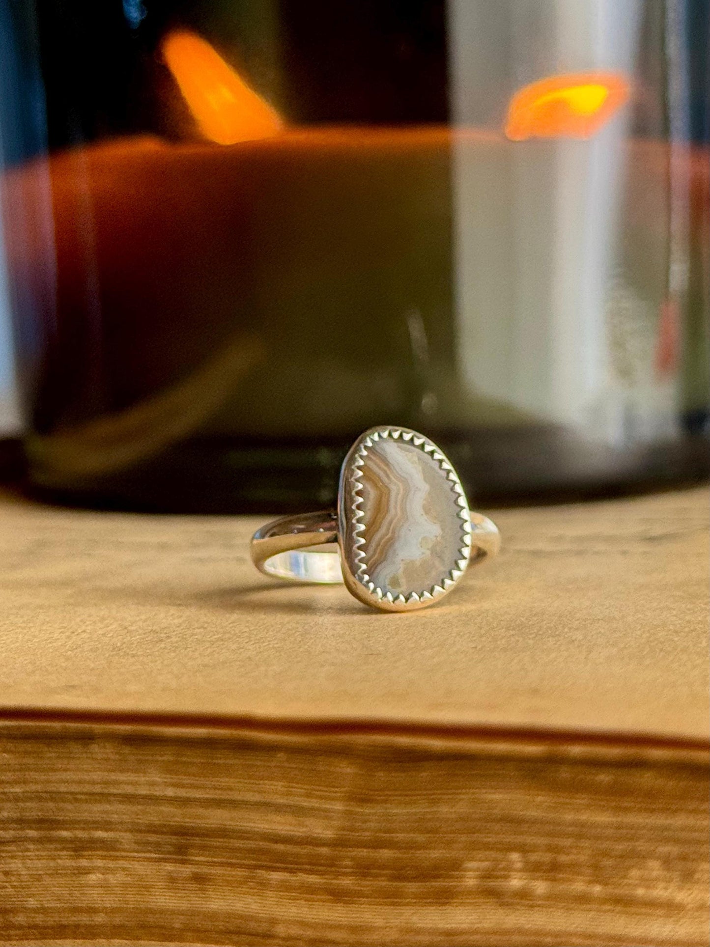 Kentucky Agate, Size 7 Ring, Kentucky Agate Ring, Sterling Silver Ring, Agate Ring, Kentucky Artist, Handmade Ring, Kentucky Agate Jewelry
