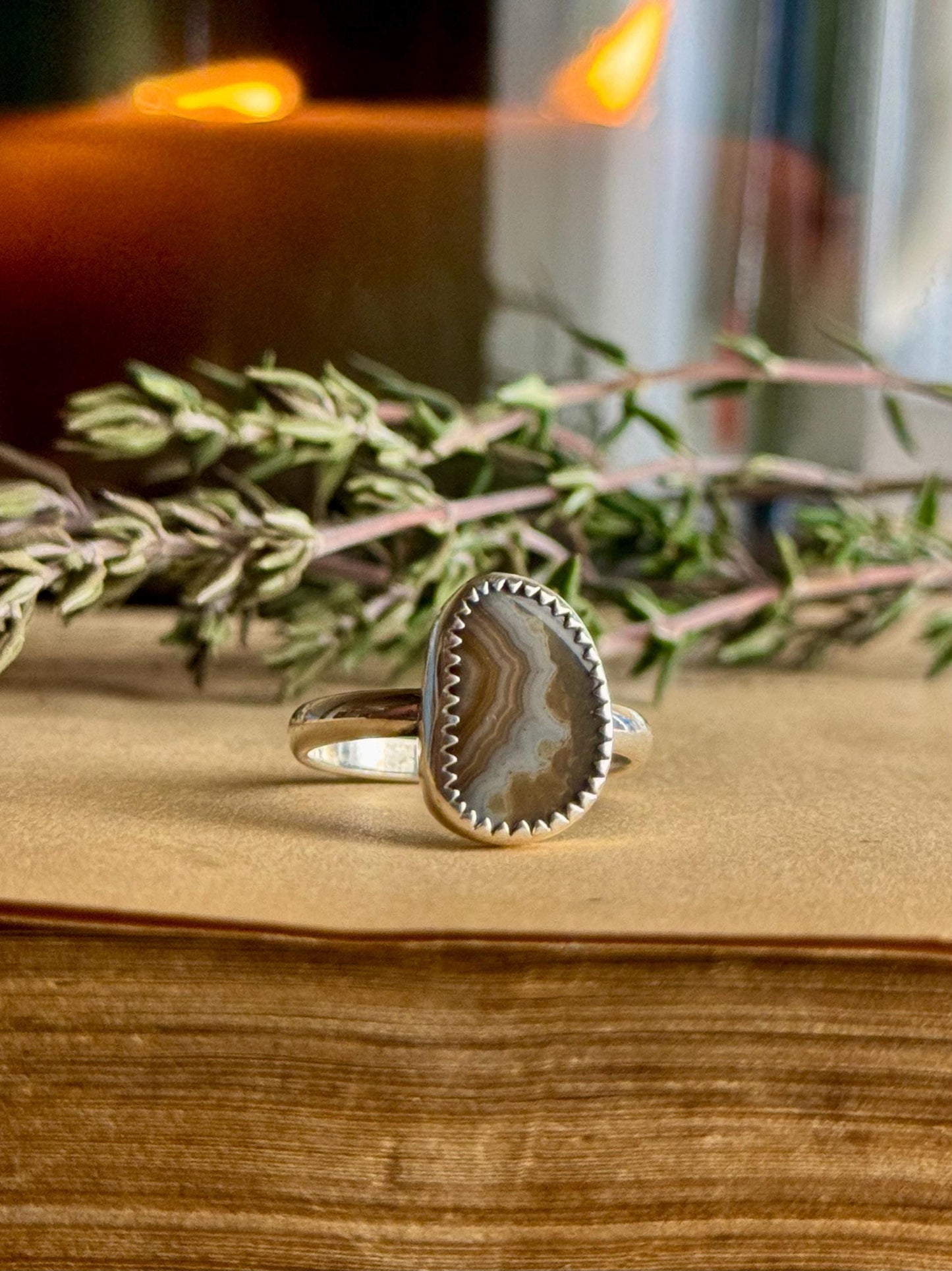 Kentucky Agate, Size 7 Ring, Kentucky Agate Ring, Sterling Silver Ring, Agate Ring, Kentucky Artist, Handmade Ring, Kentucky Agate Jewelry
