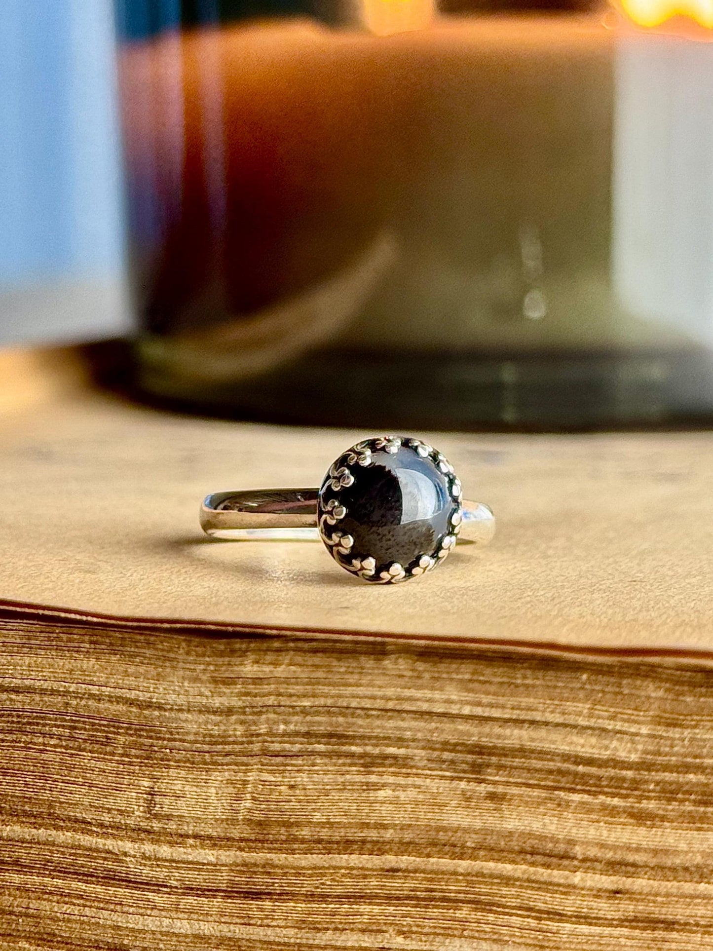 Montana Agate, Size 7 Ring, Montana Agate Ring, Sterling Silver Ring, Agate Ring, Kentucky Artist, Handmade Ring, Montana Agate Jewelry