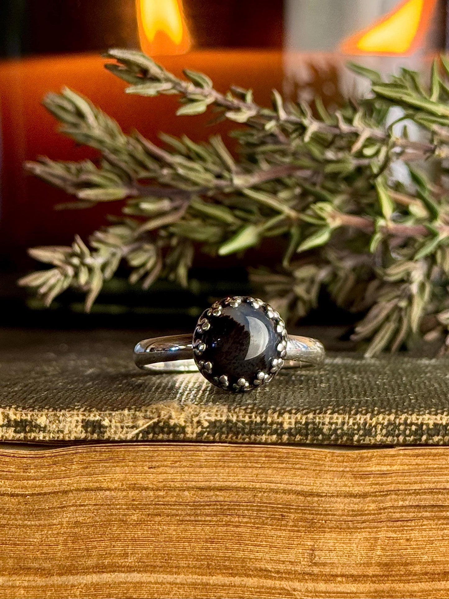 Montana Agate, Size 7 Ring, Montana Agate Ring, Sterling Silver Ring, Agate Ring, Kentucky Artist, Handmade Ring, Montana Agate Jewelry