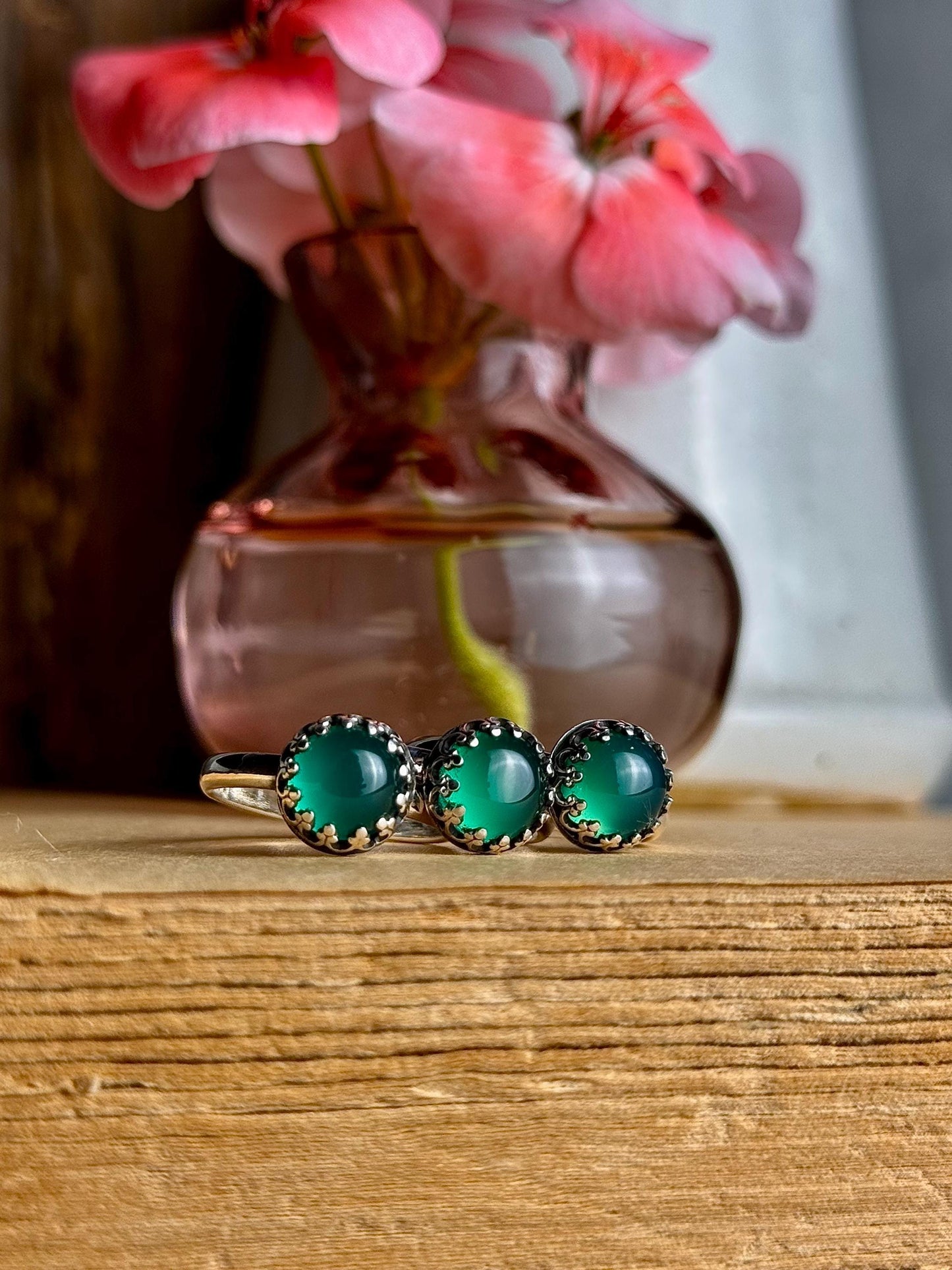 Green Chalcedony Ring, Green Stone Jewelry, Green Ring, Green Facet Ring, Sterling Silver Jewelry, Handmade Ring, Green Gem, Gemmy Ring,