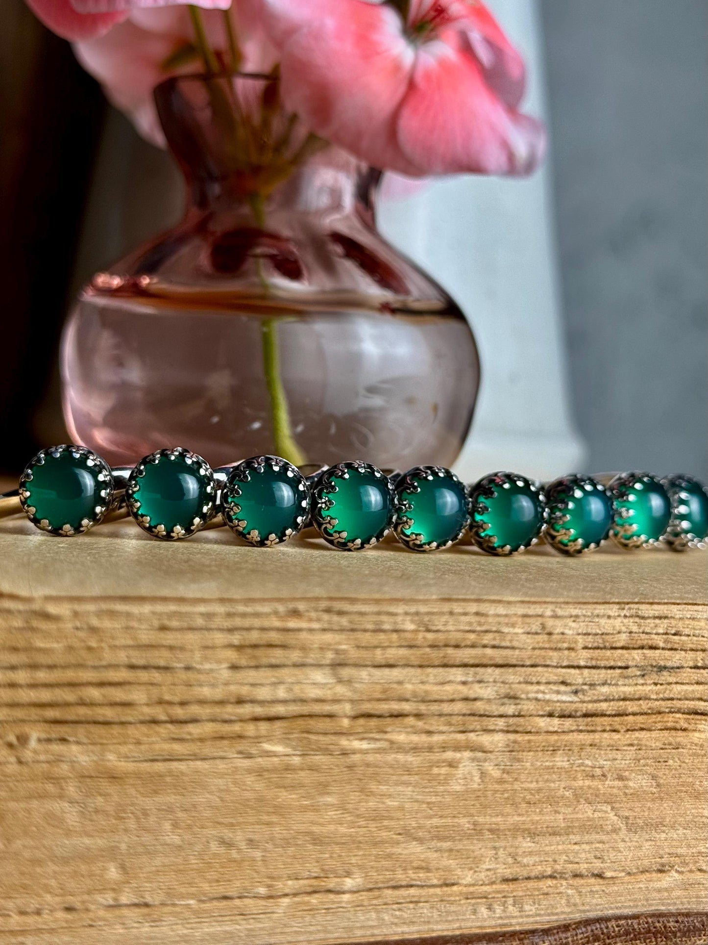 Green Chalcedony Ring, Green Stone Jewelry, Green Ring, Green Facet Ring, Sterling Silver Jewelry, Handmade Ring, Green Gem, Gemmy Ring,