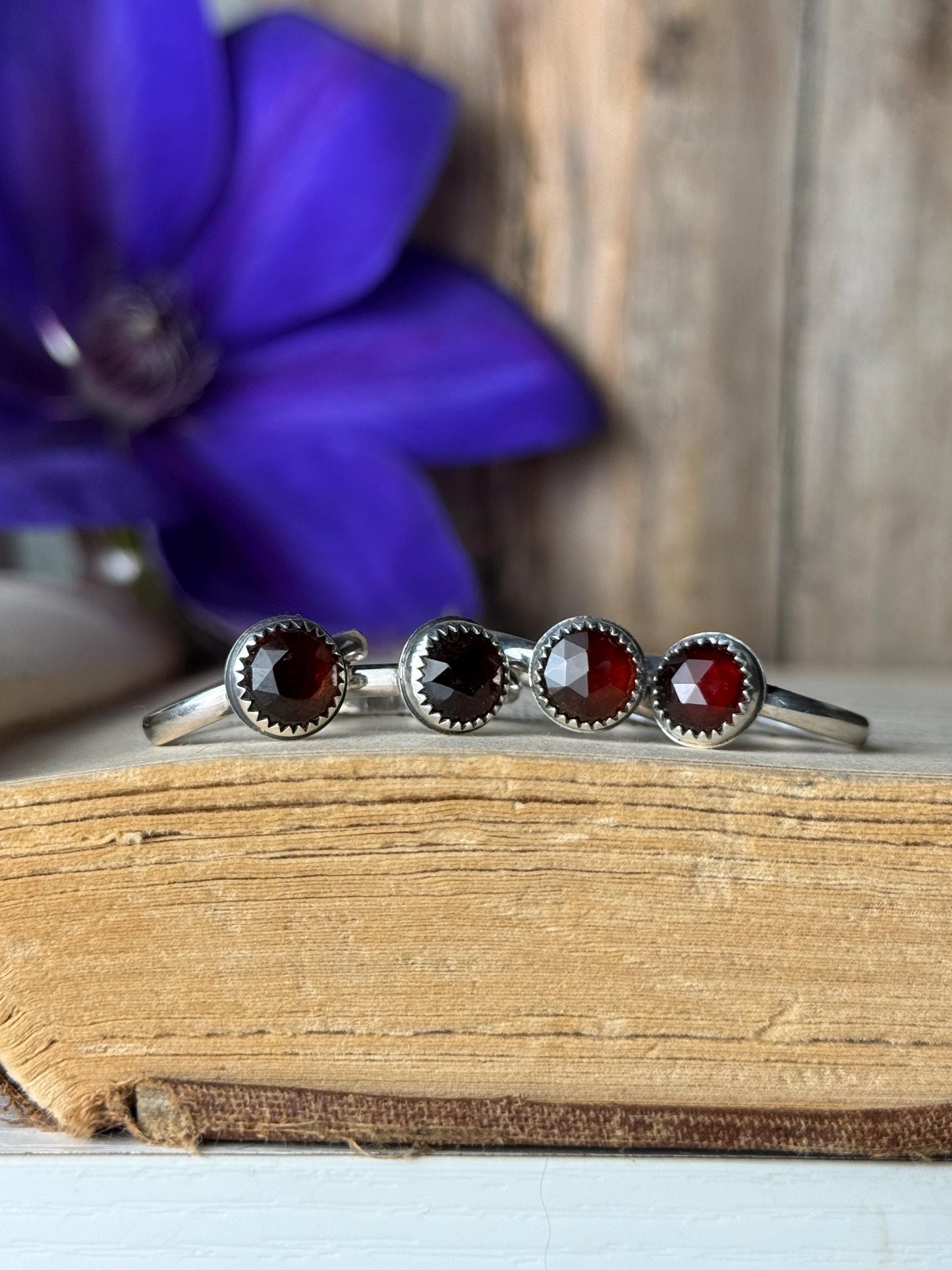 Hessonite Garnet Ring, Garnet Jewelry, Faceted Ring, Facet Ring, Sterling Silver Jewelry, Handmade Ring, Garnet Ring, Gemmy Ring, Garnet
