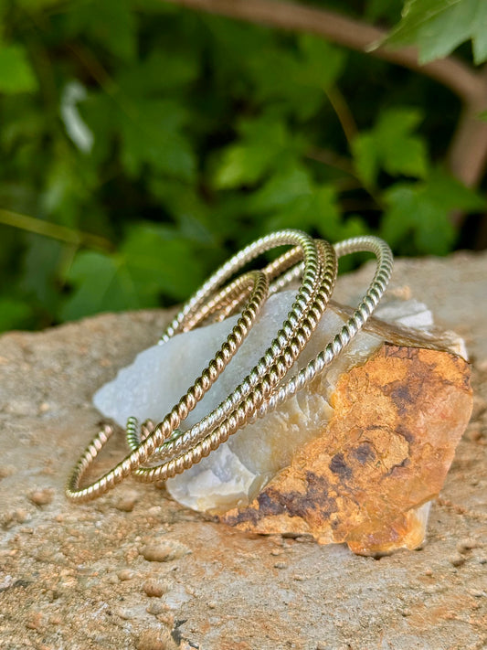 Twisted Gold or Silver Cuff, Rope Bracelet, Silver Rope Cuff, Sterling Cuff, Rope Jewelry, Sterling Silver Cuff, Handmade Cuff Bracelet