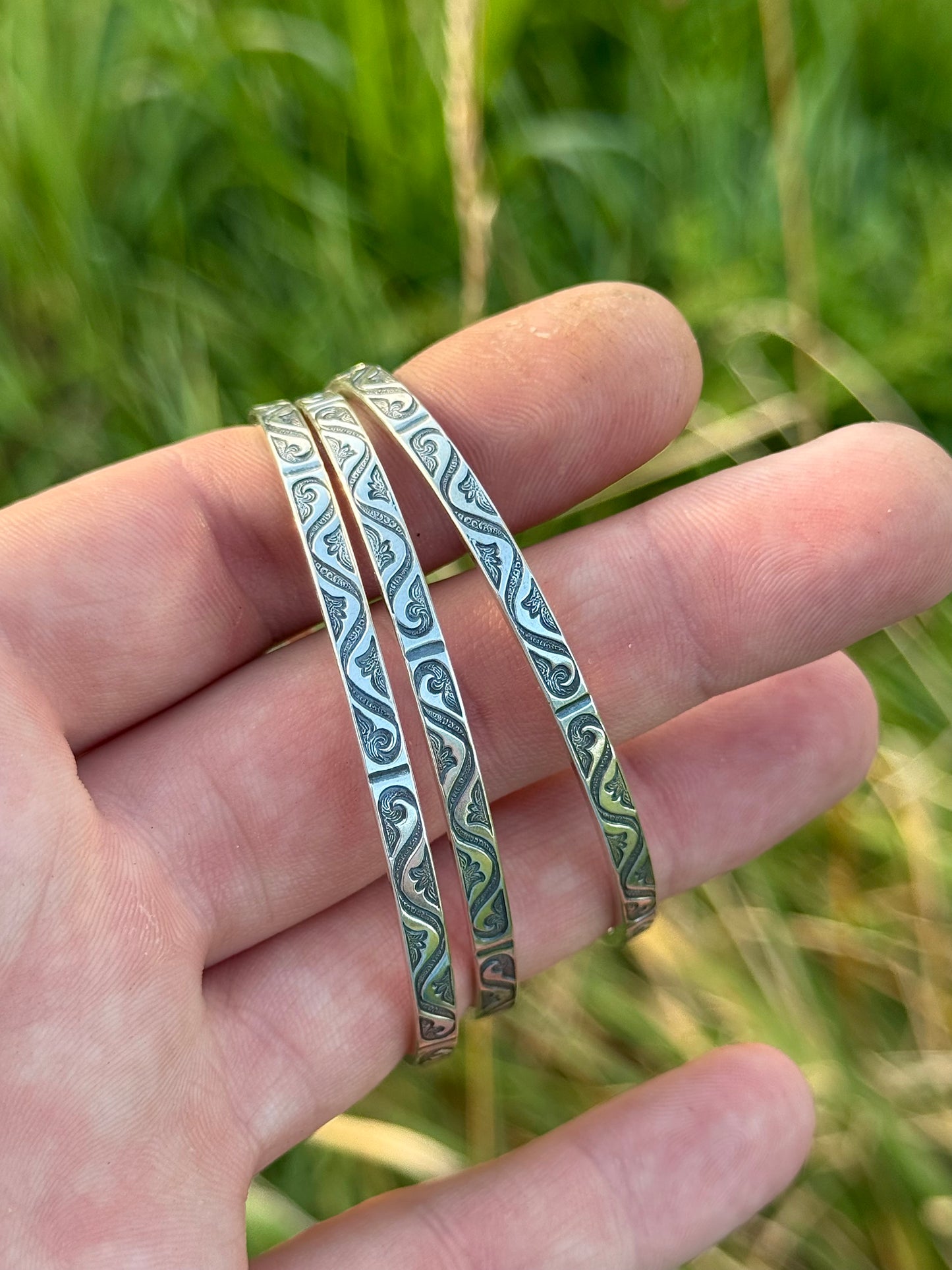 Scrollwork Silver Cuff