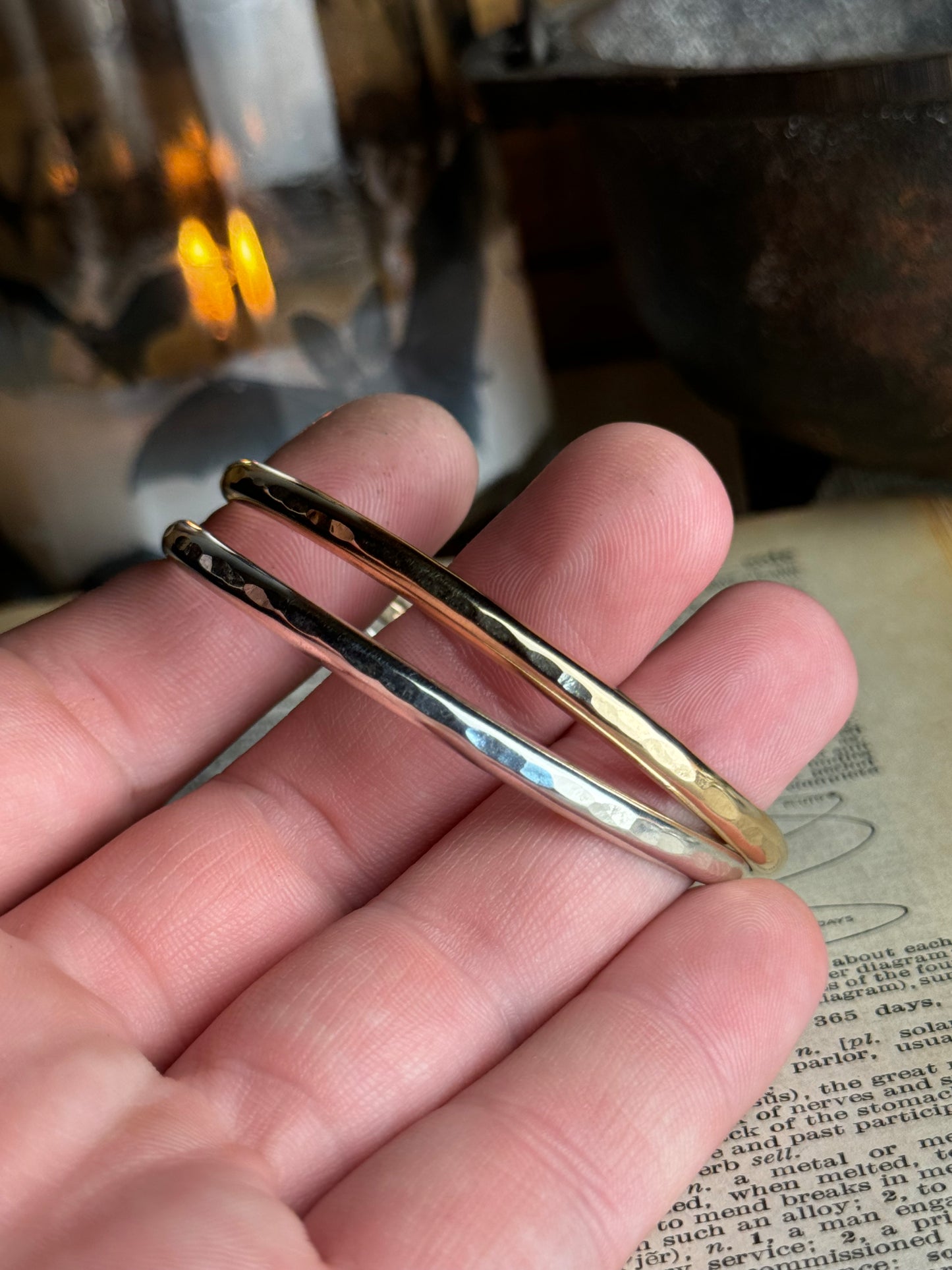 Hammered Gold or Silver Cuff, Hammered Bracelet, Silver Hammered Cuff, Sterling Cuff, Hammered Jewelry, Sterling Silver Cuff, Handmade