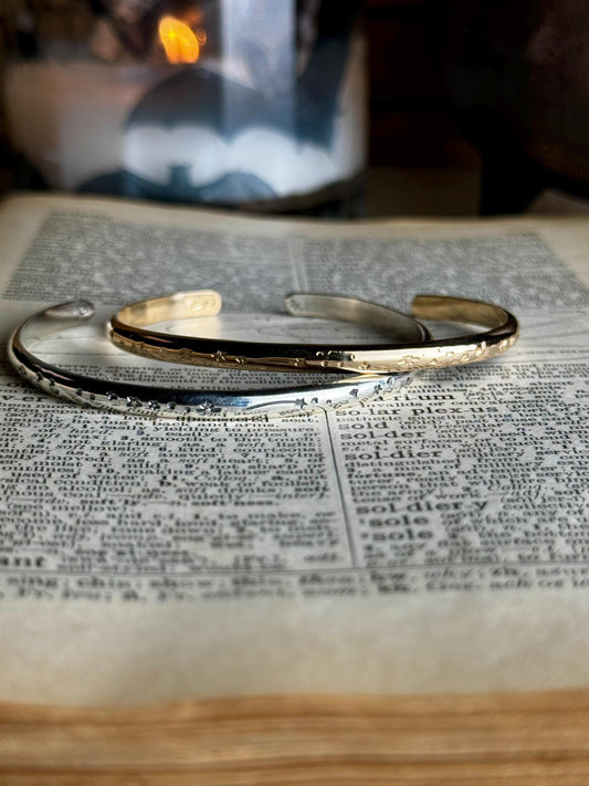 Gold or Silver Shooting Star Cuff Bracelet