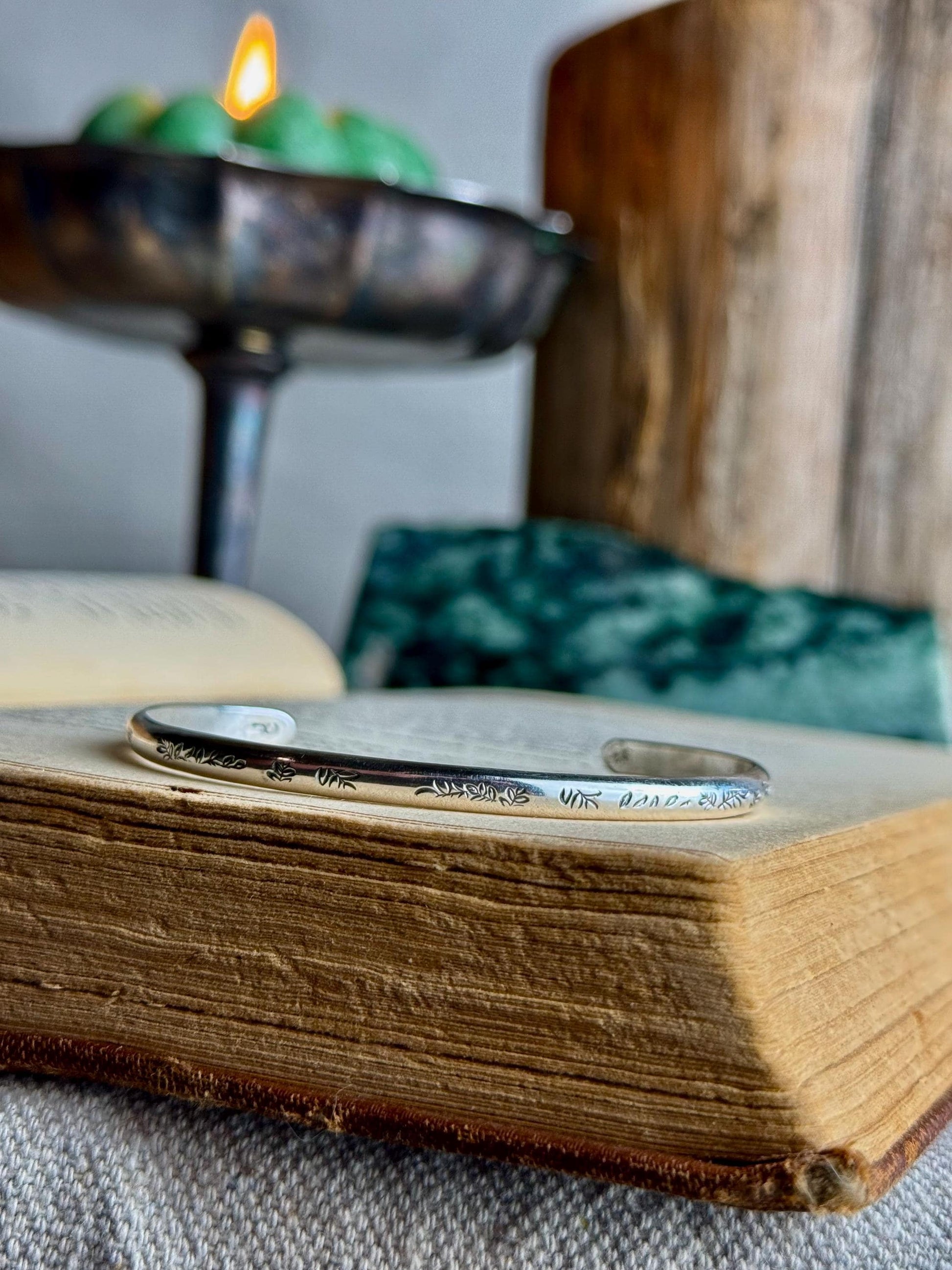 Silver Vine Cuff Bracelet