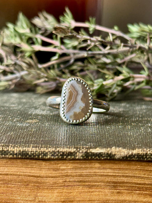 Kentucky Agate, Size 7 Ring, Kentucky Agate Ring, Sterling Silver Ring, Agate Ring, Kentucky Artist, Handmade Ring, Kentucky Agate Jewelry