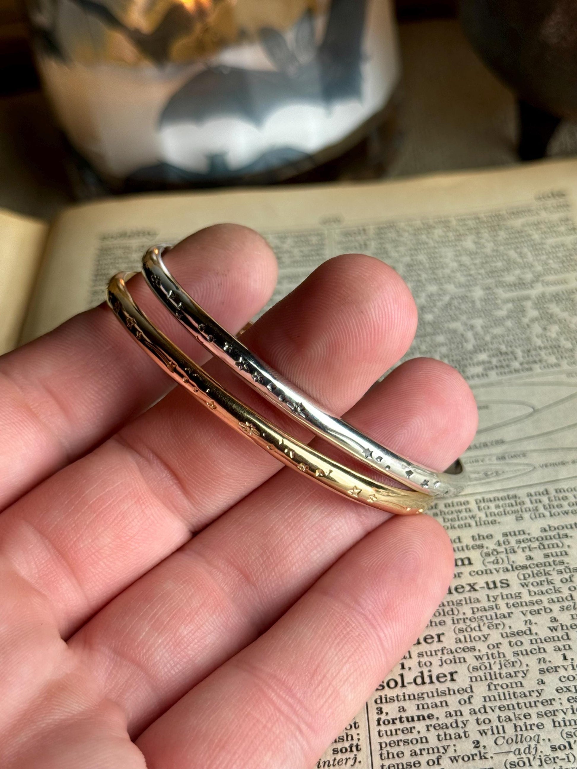 Gold or Silver Shooting Star Cuff, Shooting Star Bracelet, Silver Cuff, Sterling Cuff, Shooting Star Jewelry, Sterling Silver Cuff, Handmade