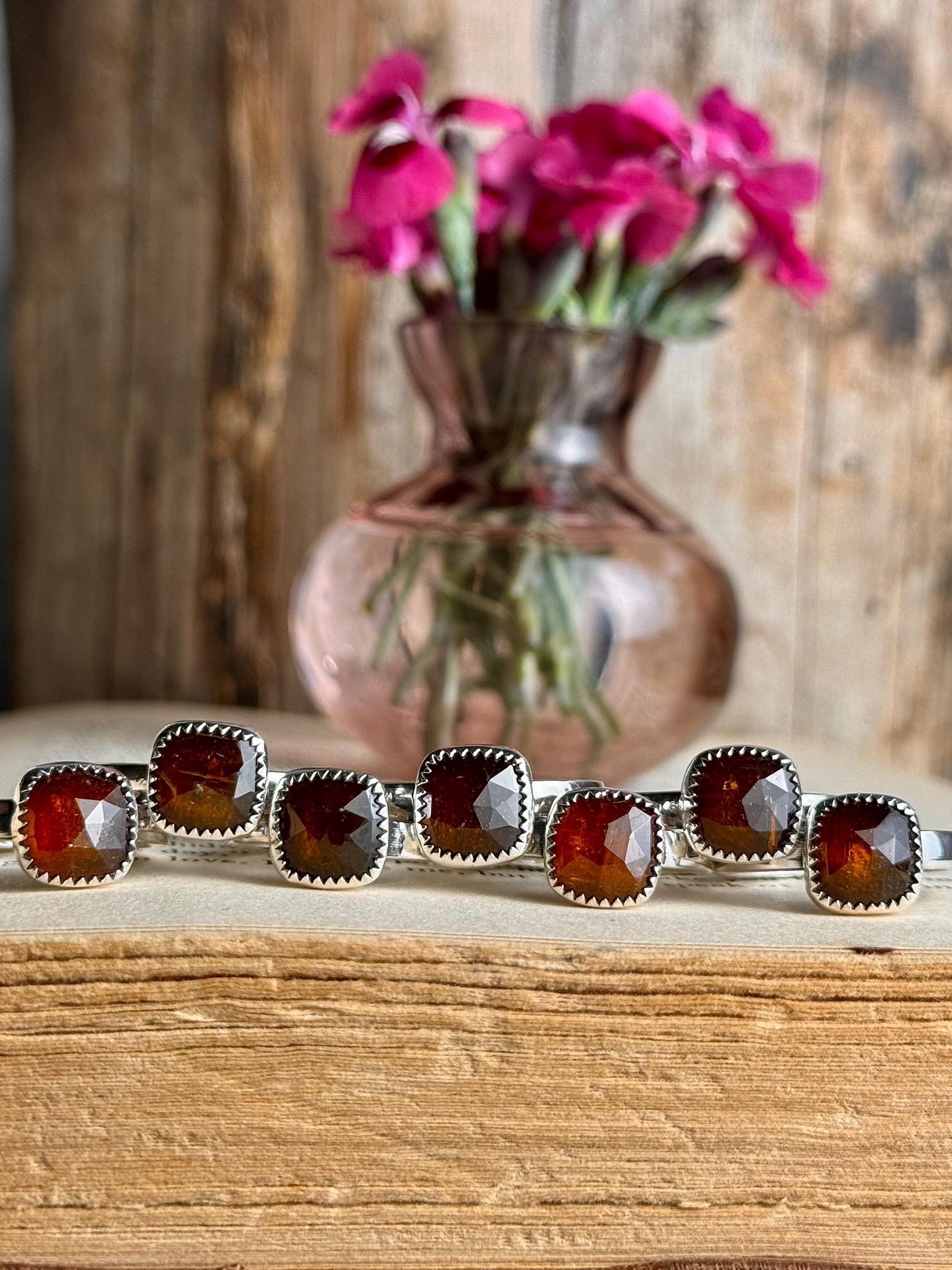 Orange Kyanite Ring, Kyanite Jewelry, Stone Ring, Faceted Ring, Sterling Silver Jewelry, Handmade Ring, Kyanite, Colorful Ring, Flashy Ring