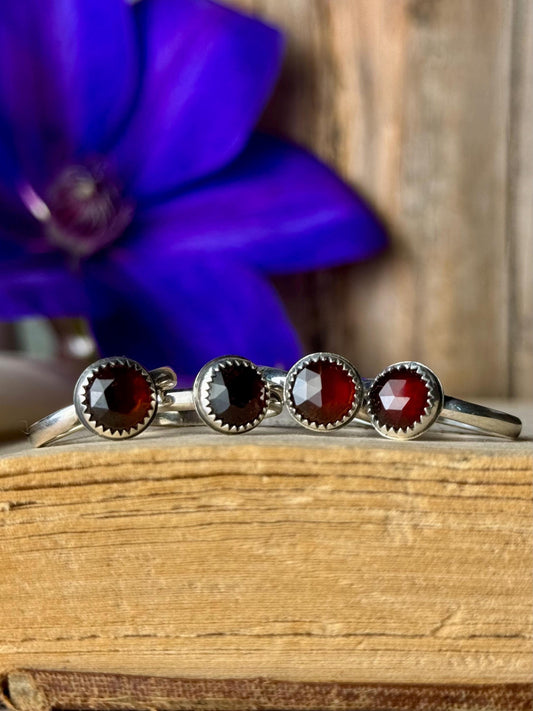 Hessonite Garnet Ring, Garnet Jewelry, Faceted Ring, Facet Ring, Sterling Silver Jewelry, Handmade Ring, Garnet Ring, Gemmy Ring, Garnet